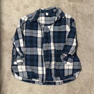 H&M Blue and White Plaid Shirt